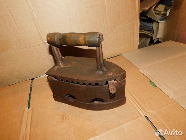 Старинный, угольный, чугунный утюг нэп Касимов