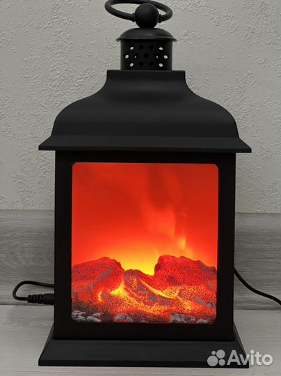 Светильник новогодний камин