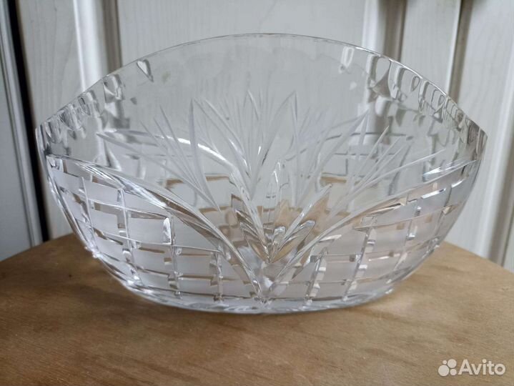 Ваза для фруктов, салатов хрусталь