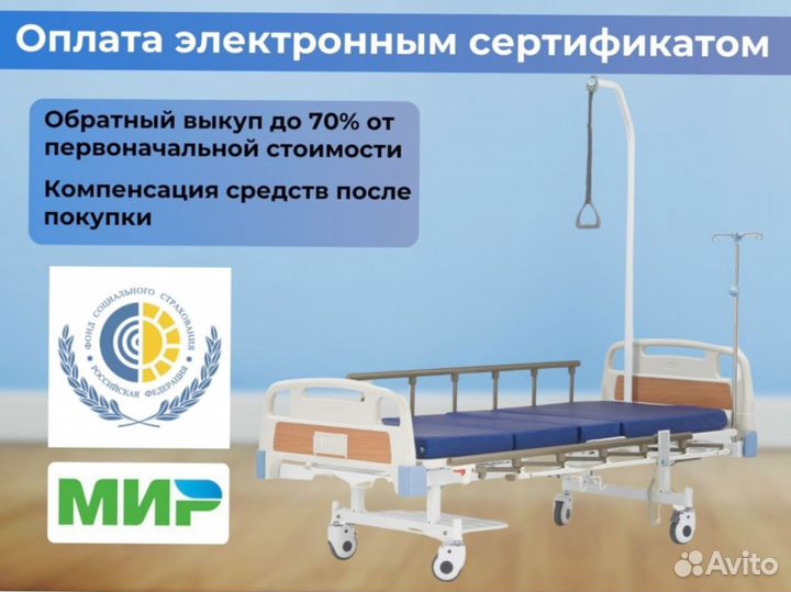 Медицинская кровать функциональная