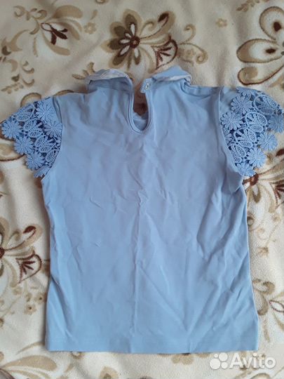 Школьная блузка р128