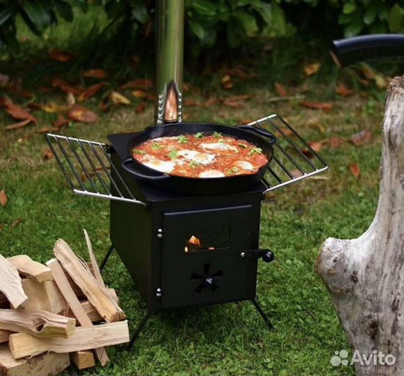 Печь складная походная, для туризма зимней рыбалки