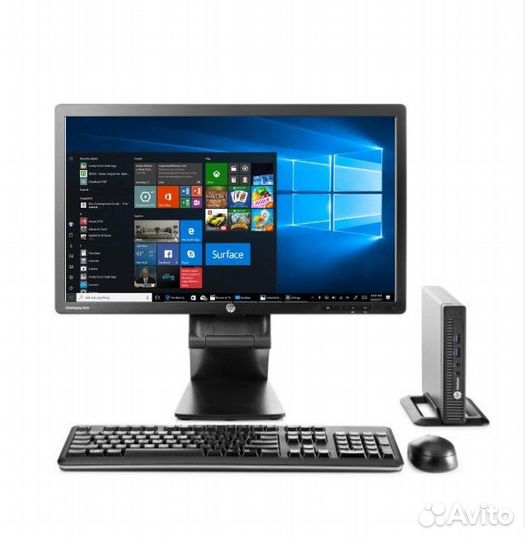 Компактный пк в комплекте c dell 24