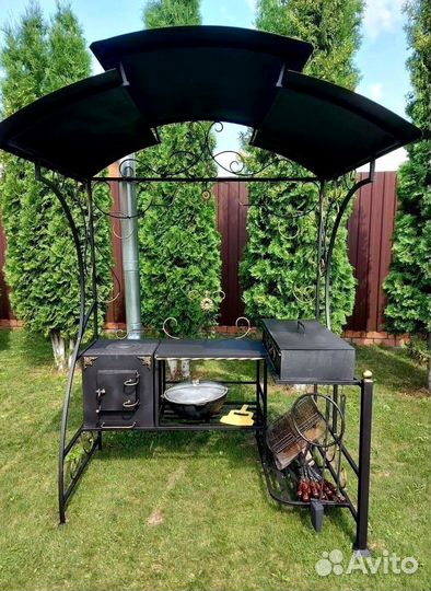 Мангал с крышей