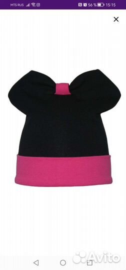 Шапочка с ушками Микки-Мауса 52-54