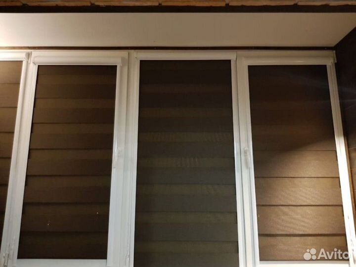 Рулонные шторы день ночь зебра B437