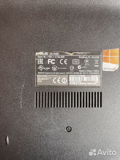 Ноутбук asus x550z
