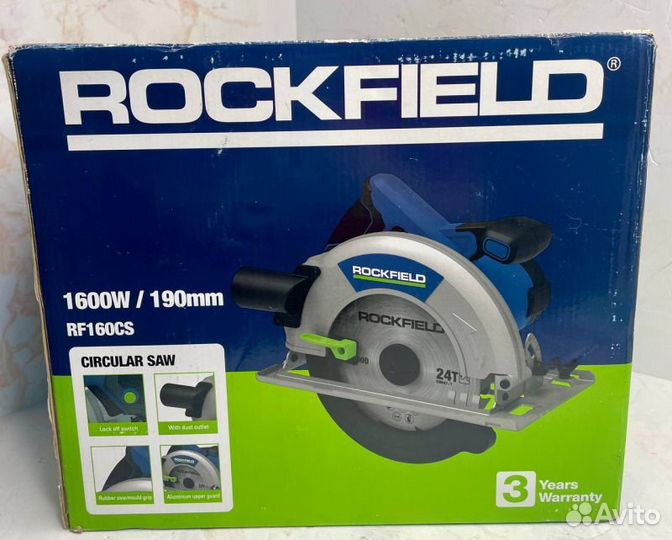 Пила циркулярная Rockfield RF160CS, 1600 Вт, 190 m