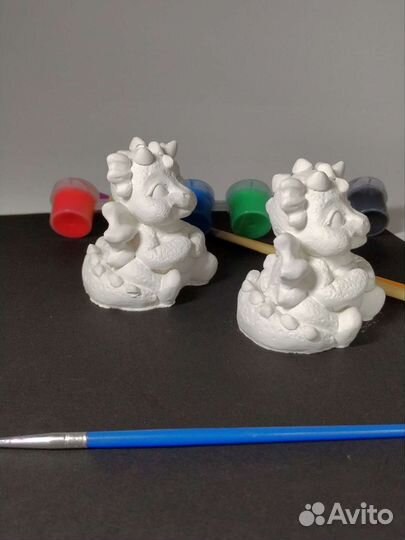 Раскраска из гипса Драконы