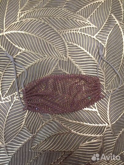 Маска многоразовая для лица со стразами