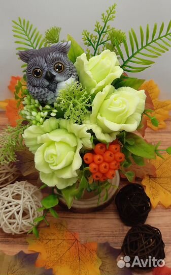 Подарочные осенние букеты из мыла на 1 сентября