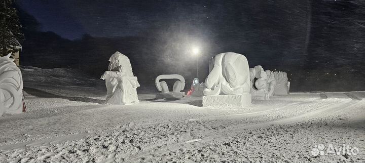 Экскурсия в Хибины, снежная деревня