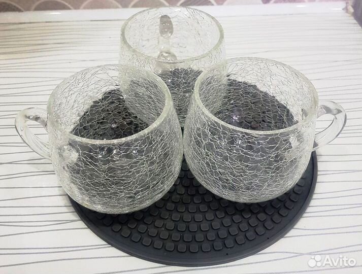 3 бокала с эффектом кракле (Германия)