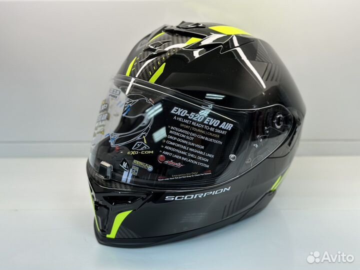 Мотошлем Scorpion EXO 520 EVO AIR laten, зеленый