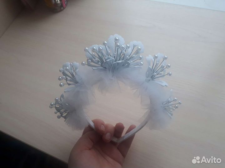 Ободок снежинка, снежная королева