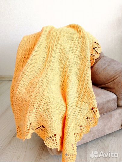 Вязанный плед из мериноса