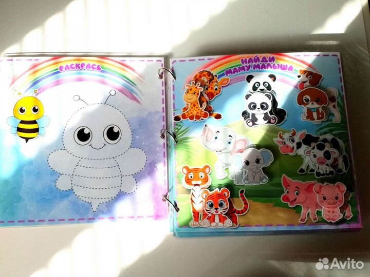 Мой первый альбом на липучках,игры,карточки