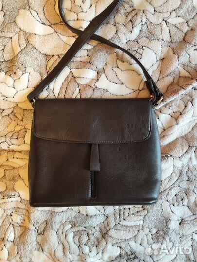 Сумка женская коричневая через плечо