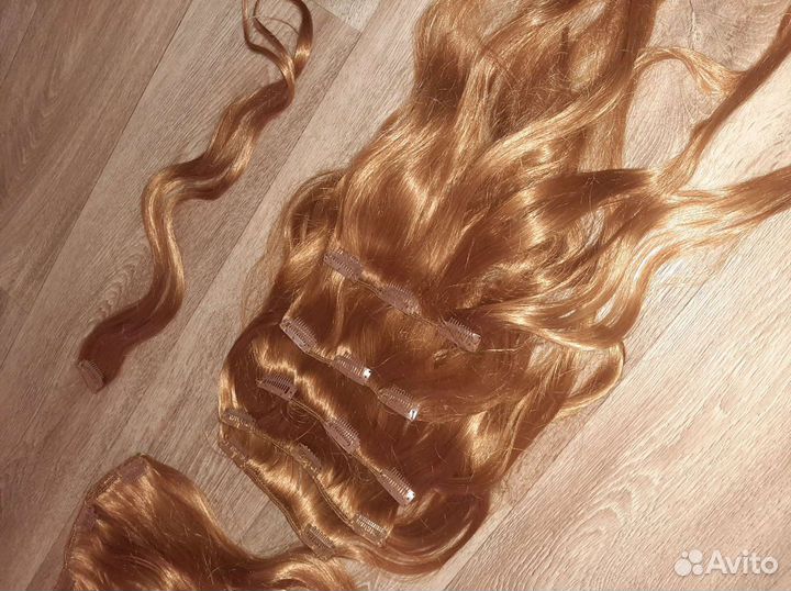 Волосы на заколках. Парик