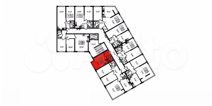 Квартира-студия, 25,6 м², 2/9 эт.