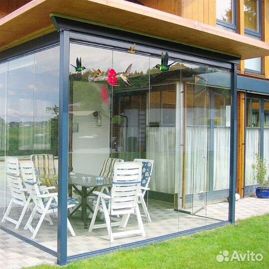 Безрамное панорамное остекление террасы