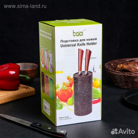 Подставкадля ножей «Красный гранит», 1122 см, с на