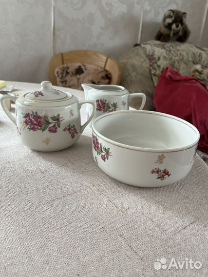 Сервиз чайный остатки Дулево 1950-е годы редкий