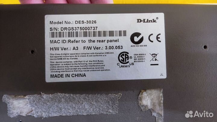 Коммутатор d-link des-3026 управляемый