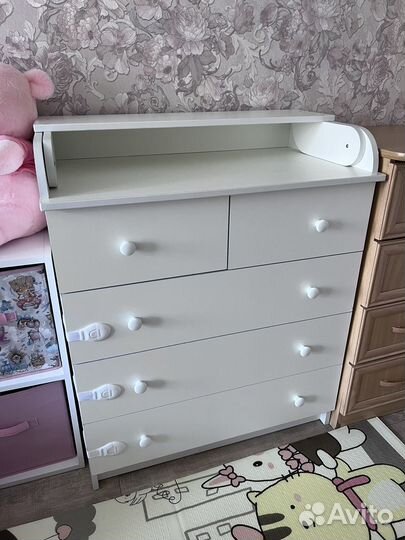 Пеленальный комод белый