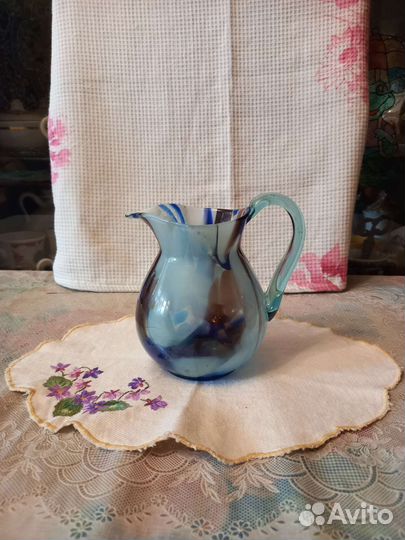 Кувшин/молочник цветное стекло