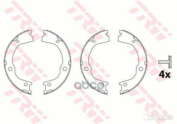 Колодки тормозные барабанные ручного тормоза