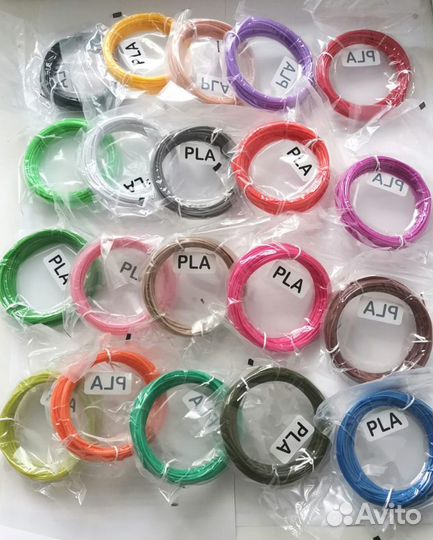 Комплект пластика PLA myriwell для 3D ручек 20 шт