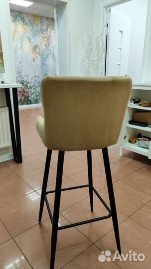 Стул высокий барный со спинкой