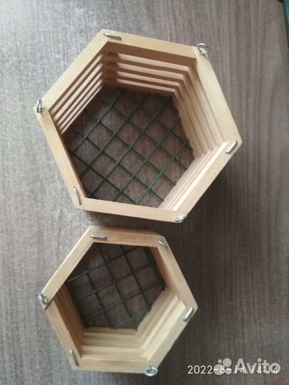 Деревянное кашпо для орхидей