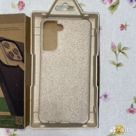 Чехол на Samsung S21+ светло-бежевый, оригинал