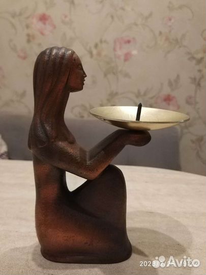 Подсвечник девушка с чашей СССР