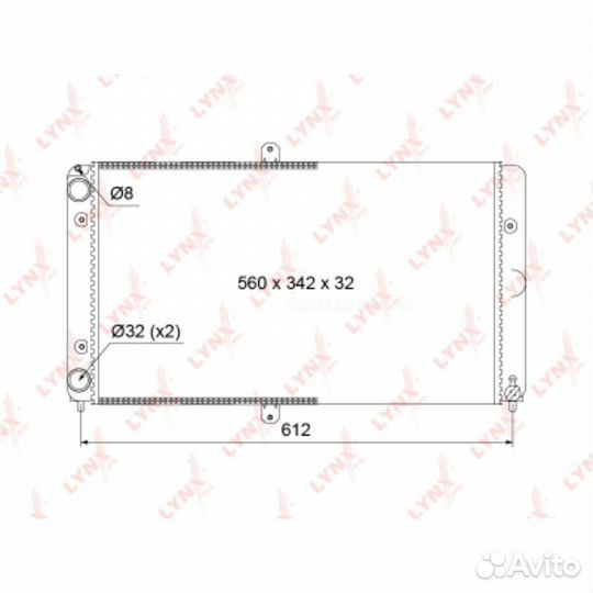 Lynxauto RM-1138 Радиатор охлаждения двигателя
