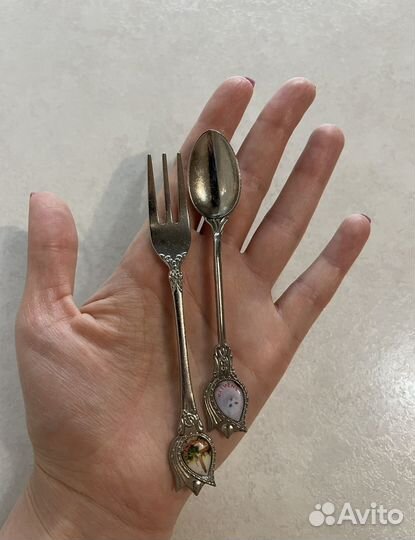 Сувенирные ложка и вилка Турция