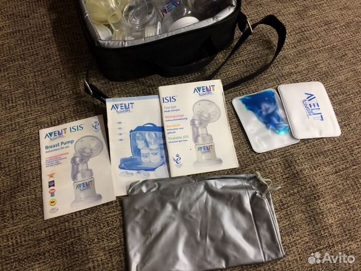 Молокоотсос avent с сумкой