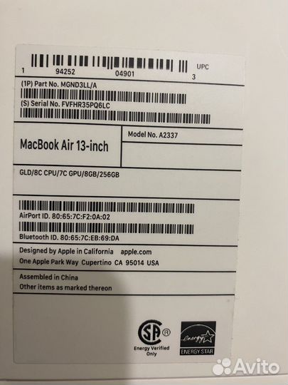 Apple macbook air 13