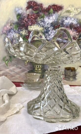 Ваза для фруктов антиквариат Мальцов