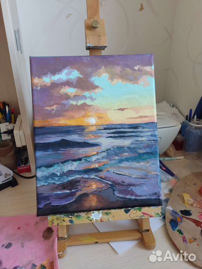 Картина акрилом на холсте