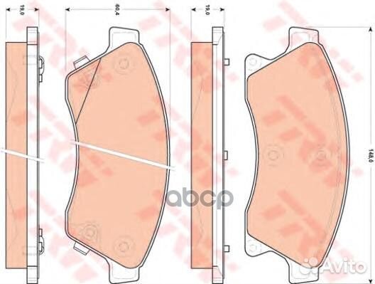 Колодки тормозные дисковые перед GDB1843 TRW