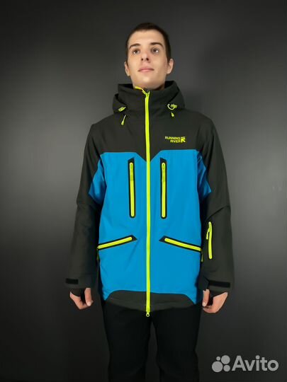 Куртка горнолыжная унисекс Running River голубая