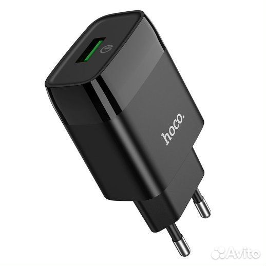 Зарядное устр. hoco C72Q Glorious QC3.0 18W черный