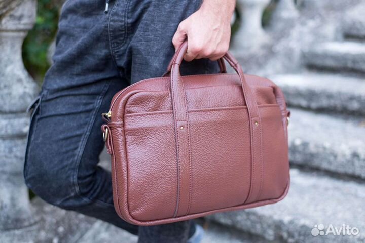 Портфель из натуральной кожи