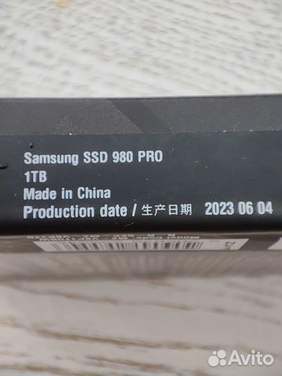 Ssd samsung 980 PRO 1tb nvme m.2 новый