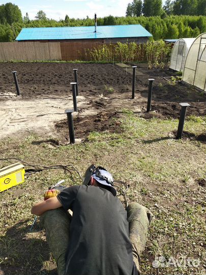 Винтовые сваи с монтажом