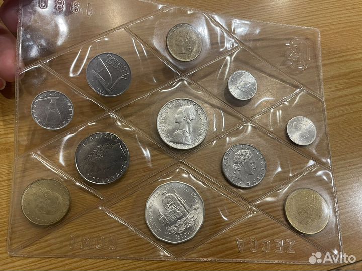 Монеты Италии 1980 год коллекция