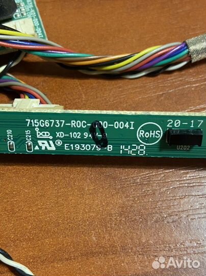 Philips 40pus6809/60 ик-порт, кнопоки управления